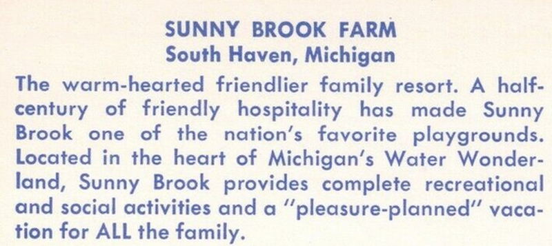Sunny Brook Farm Resort (Sunny Brook RV Resort) - Vintage Postcard